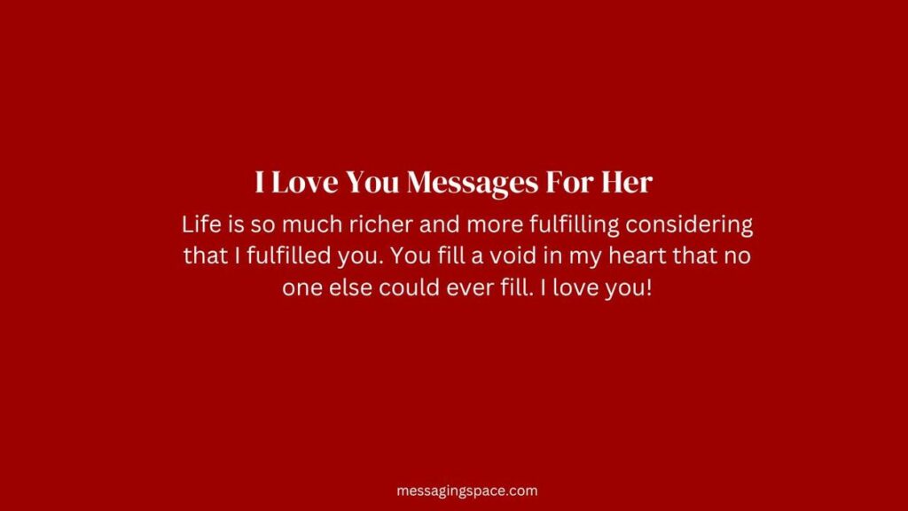 I Love You Messages For Her