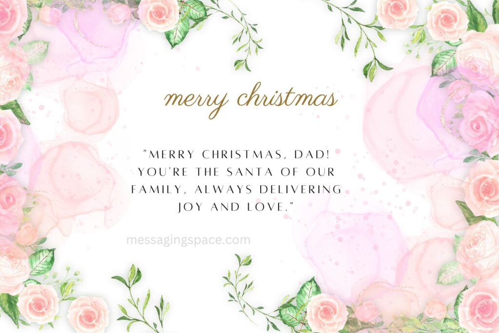 Cute Merry Christmas Text Greetings for Dad