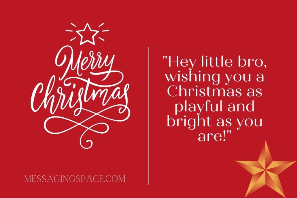 Cute Merry Christmas Text Quotes for Younger Brother