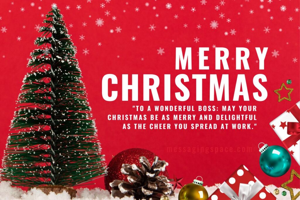 Cute Merry Christmas Text SMS for Boss