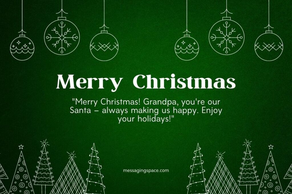 Cute Merry Christmas Text Wishes for Grandpa