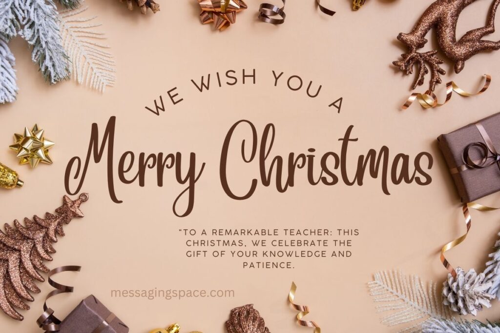 Long Merry Christmas Greetings for Teacher