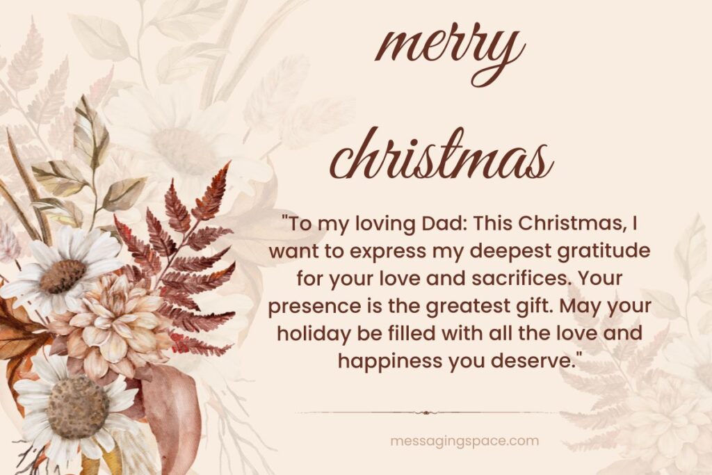 Long Merry Christmas Wishes for Dad