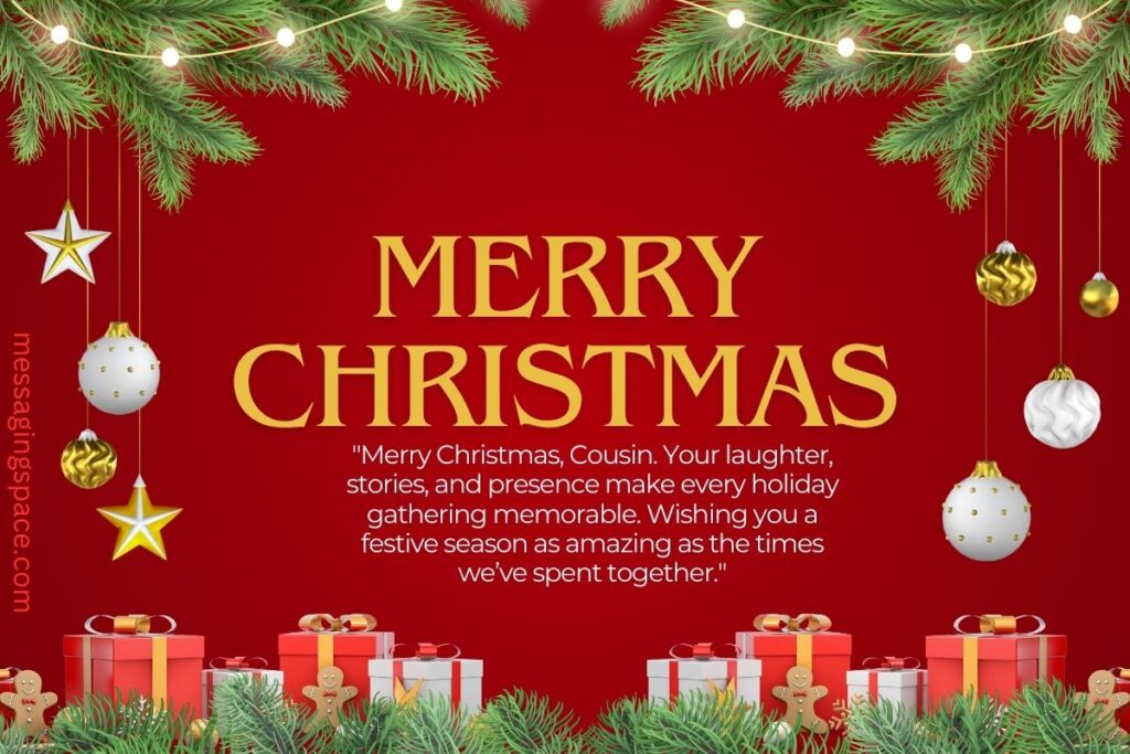 Long Merry Christmas Wishes for Female Cousin