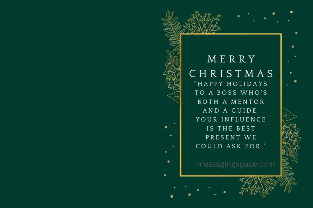 Meaningful Christmas Greetings for Boss