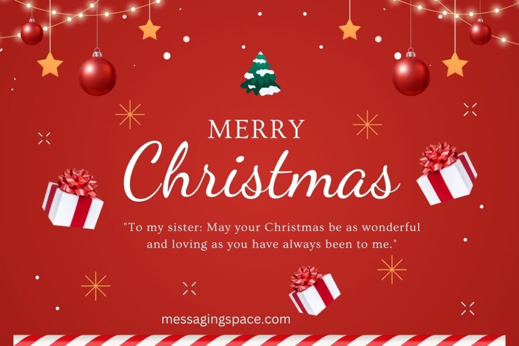 Merry Christmas Messages For Sister