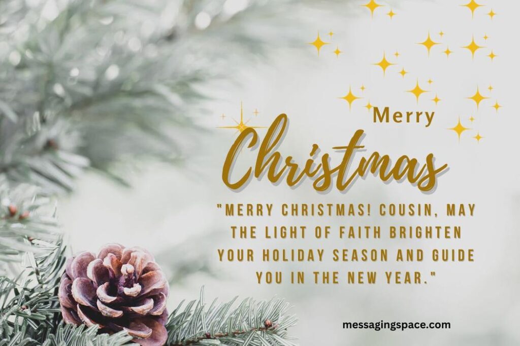 Religious Christmas Wishes for Male Cousin