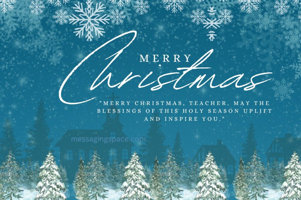 Religious Christmas Wishes for Teacher