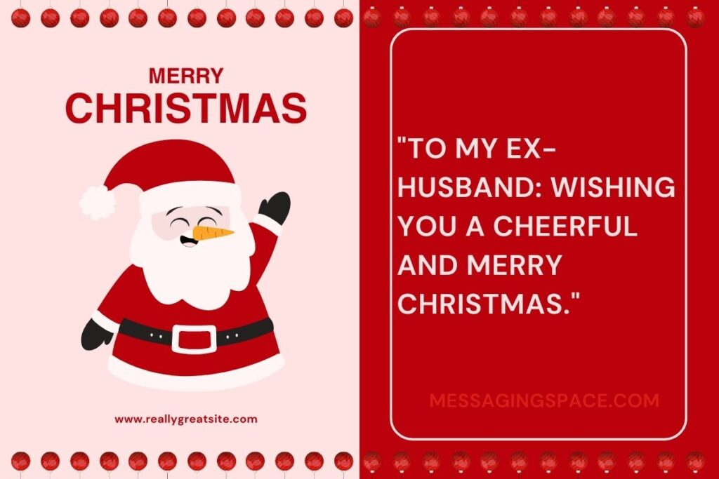 Short Christmas Wishes for Ex-Husband