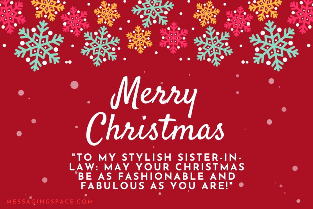 Cute Merry Christmas Text Quotes for Sister in Law