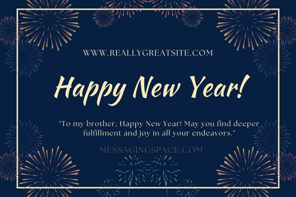 Deep Happy New Year Text SMS for Brother