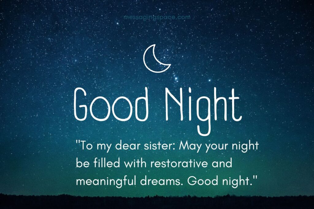 Meaningful Good Night Messages for Sister For Better Sleep