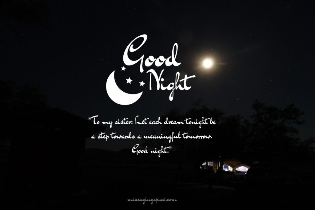 Meaningful Good Night Quotes for Sister For Better Sleep
