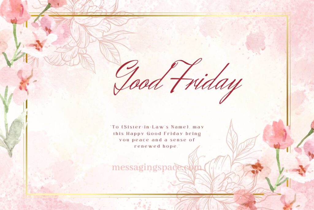 Happy Good Friday Wishes For Sister in Law